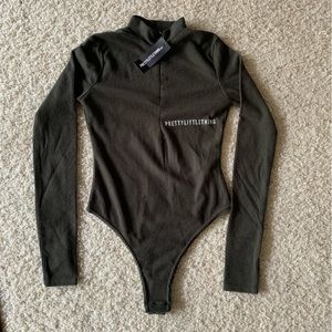 Pretty Little Thing bodysuit - olive green